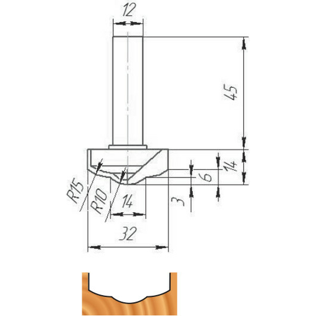 Фреза ФК 0980 МебельДрев 4627198886412