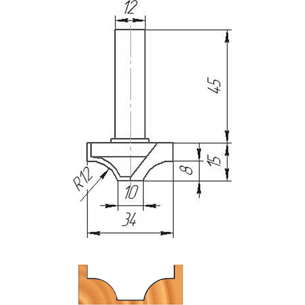 Фреза ФК 0185 МебельДрев 4627198884654