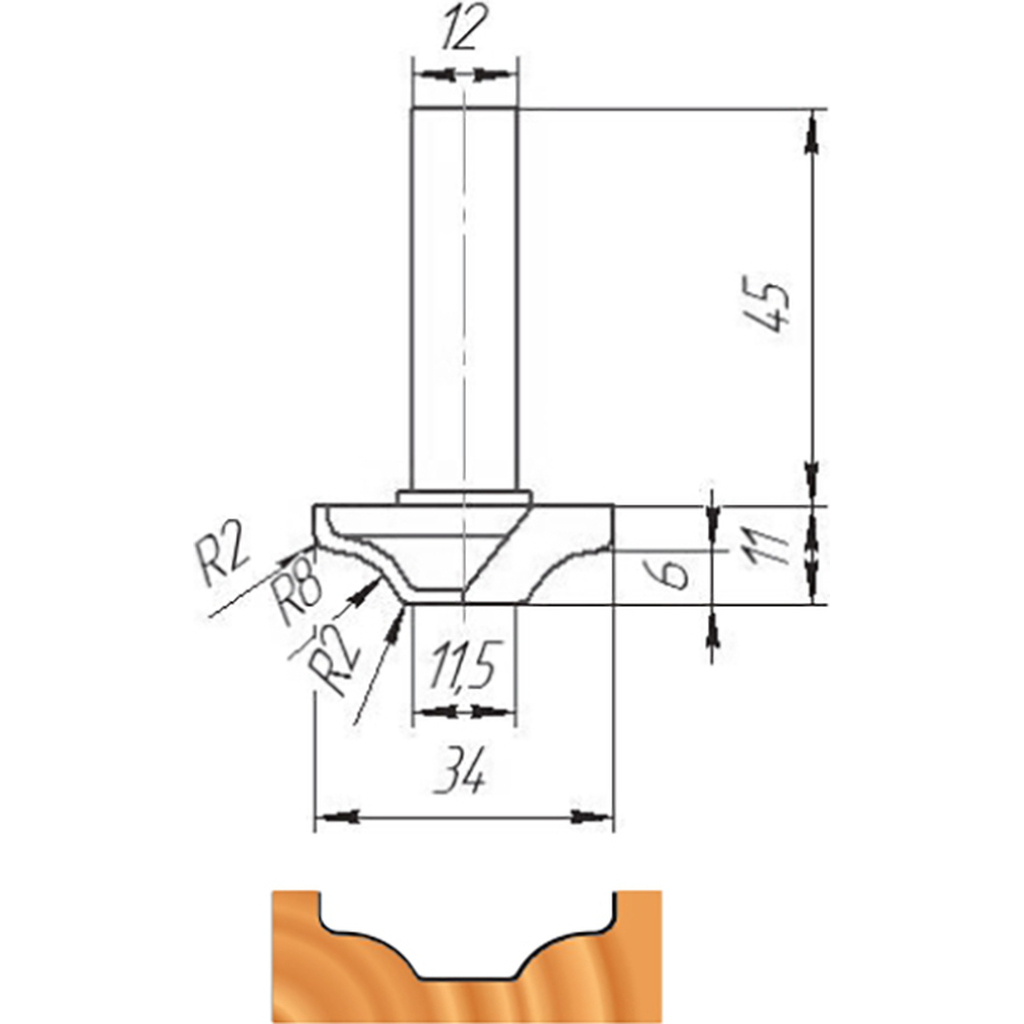 Фреза ФК 0334 МебельДрев 4627198885194
