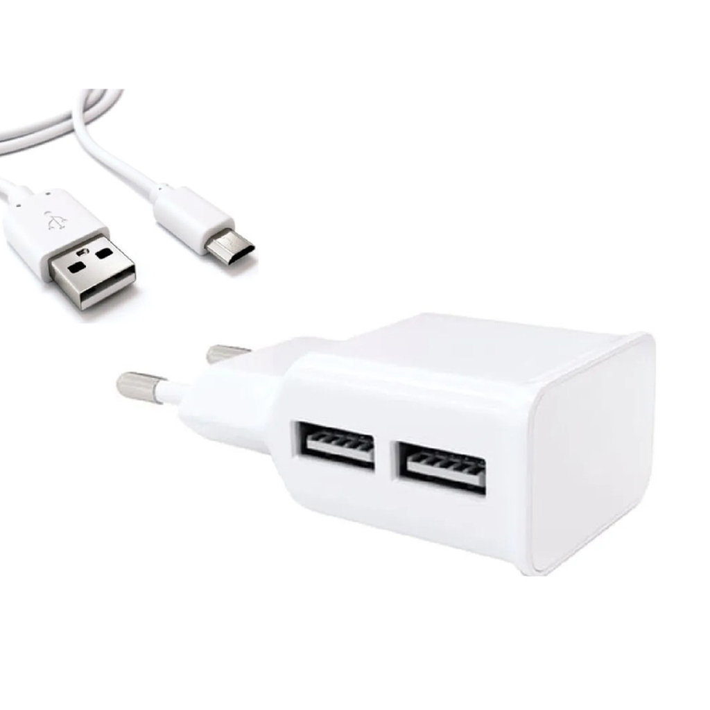 Зарядное устройство Red Line NT-2A 2xUSB 2.1A + Cable MicroUSB White УТ000012256