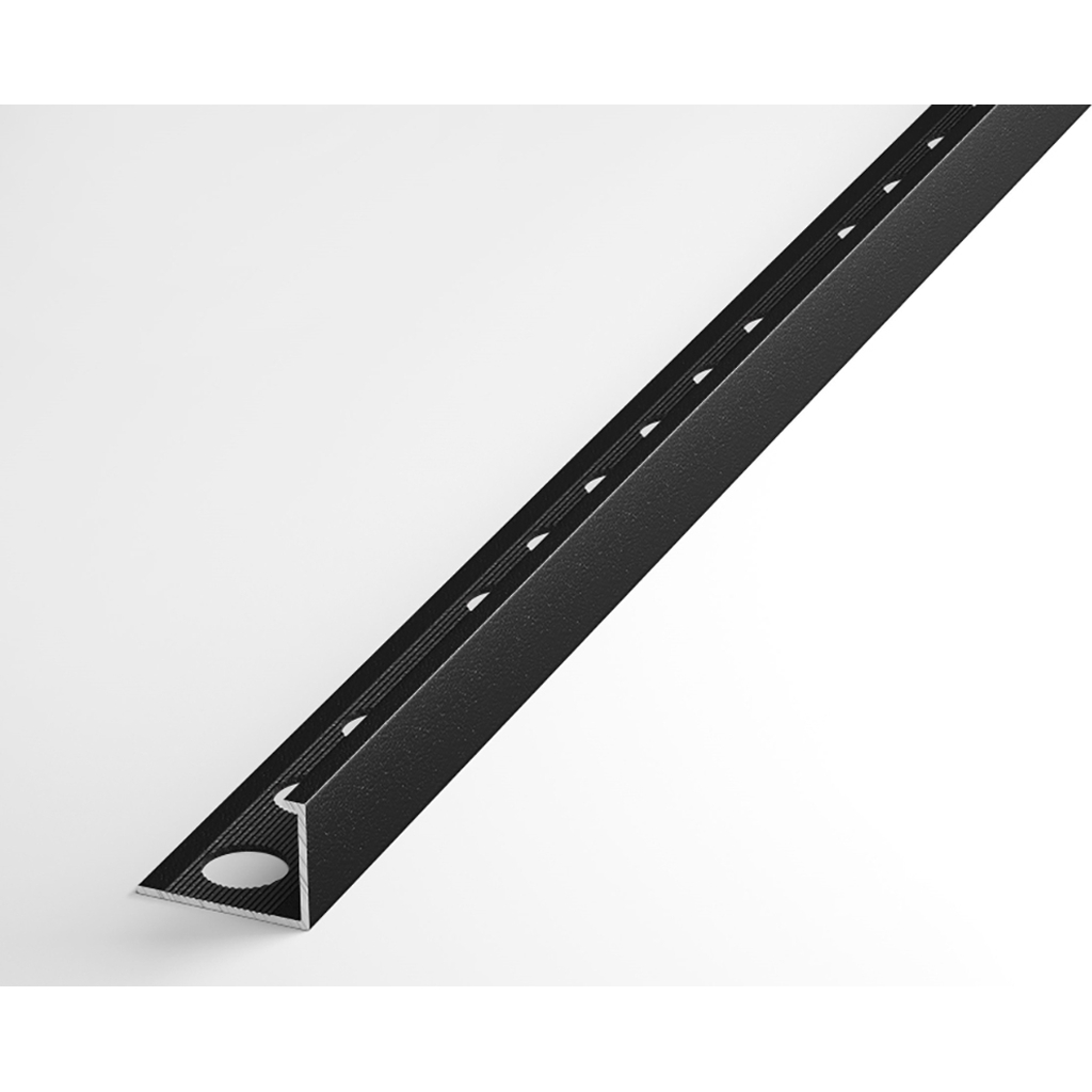 Профиль окантовочный L-образный алюминиевый ЛУКА 15 мм, 2,7 м, 5 шт, Черный УТ000028005