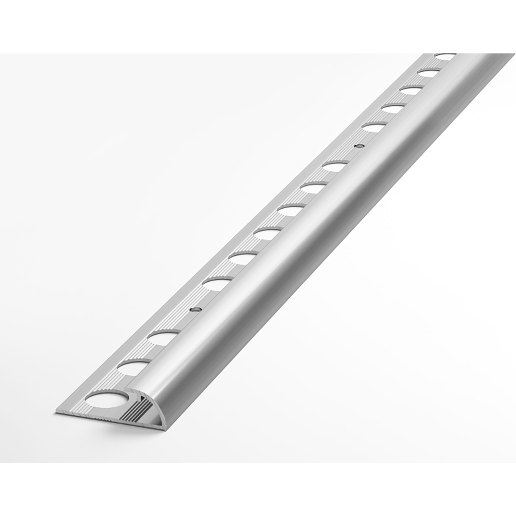 Профиль окантовочный полукруглый алюминиевый ЛУКА 12 мм, 2,7 м, 5 шт, Серебро УТ000021298