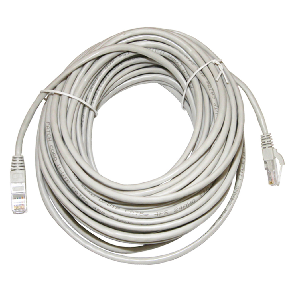 Патч-корд TDM народный U/UTP Cat 5e 4PR 24AWG PVC, литой 20 м, серый SQ0115-0010