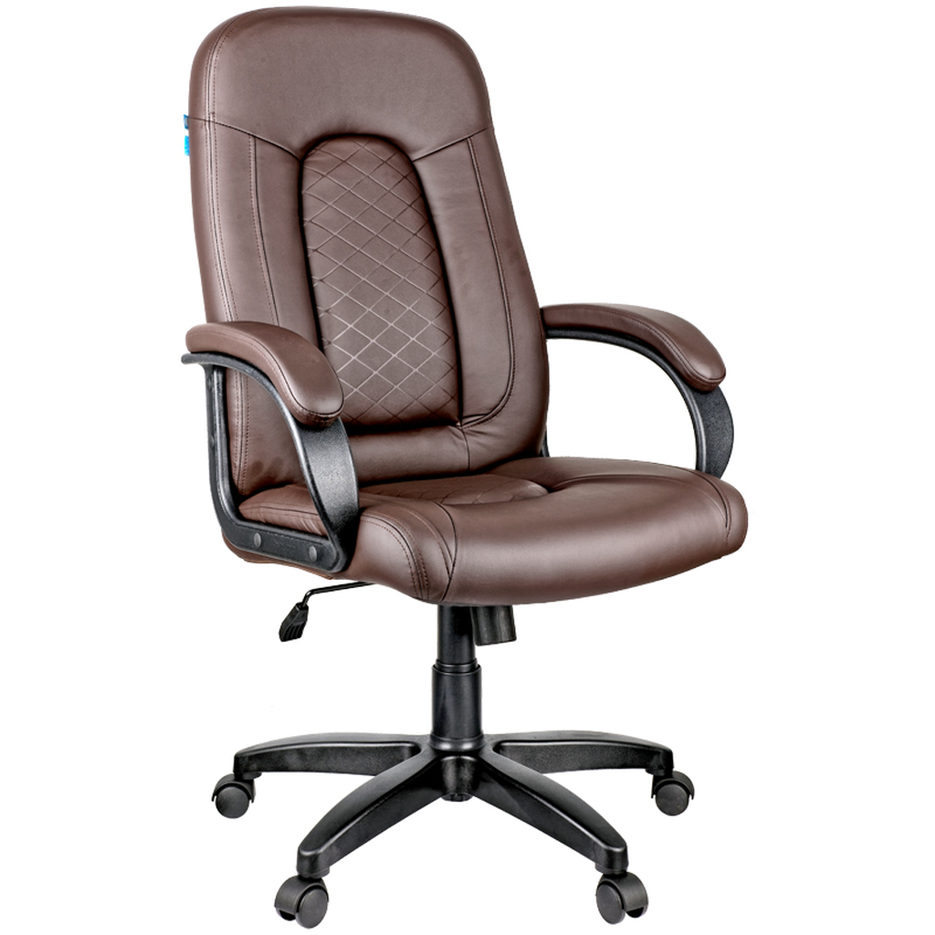 Кресло руководителя Helmi HL-E29 Brilliance, экокожа коричневая, мягкий подлокотник 279847