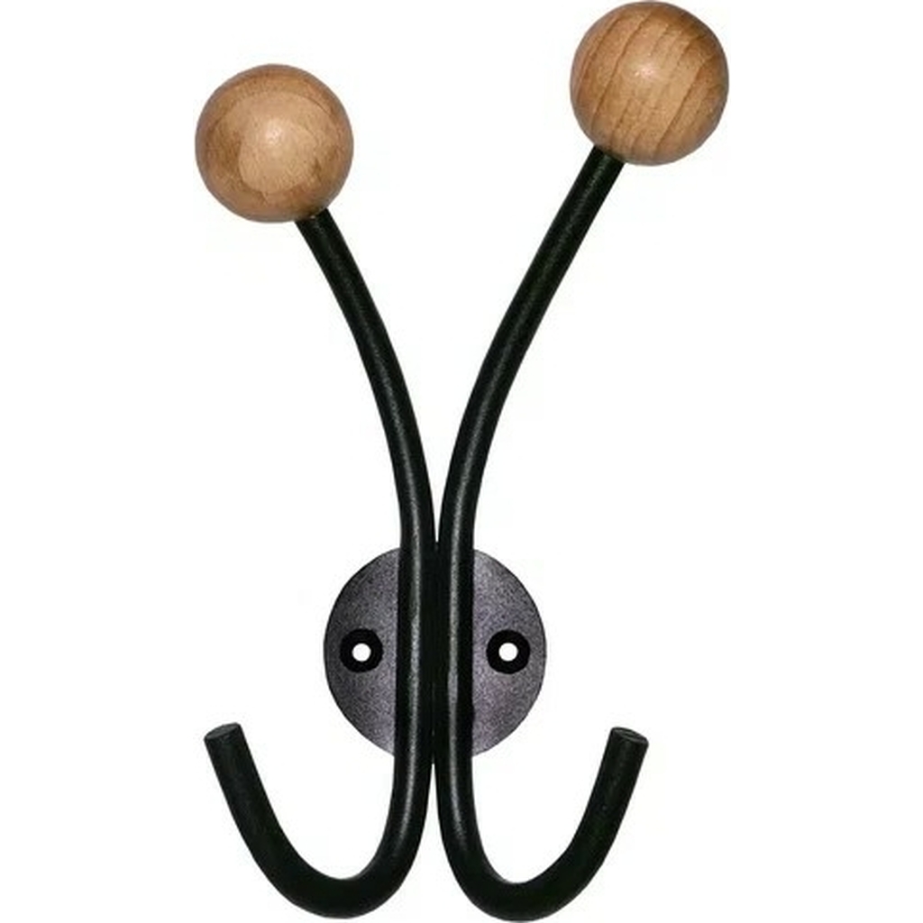 Настенная вешалка Трибатрон НВд-2 чёрный муар с деревянными шариками 4197