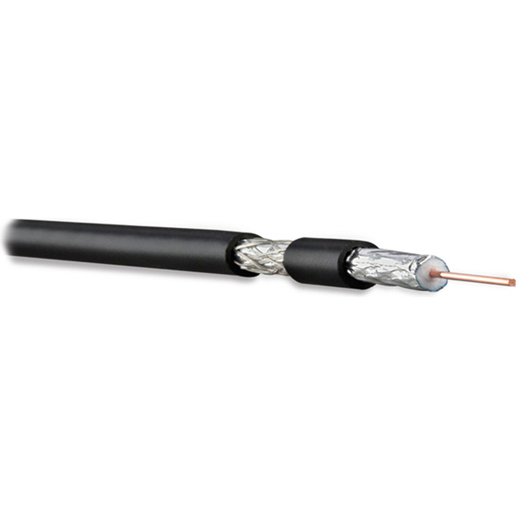 Коаксиальный кабель Hyperline COAX-RG6-100 RG-6, 75 Ом (ТВ, SAT, CATV), жила - 18 AWG 49057