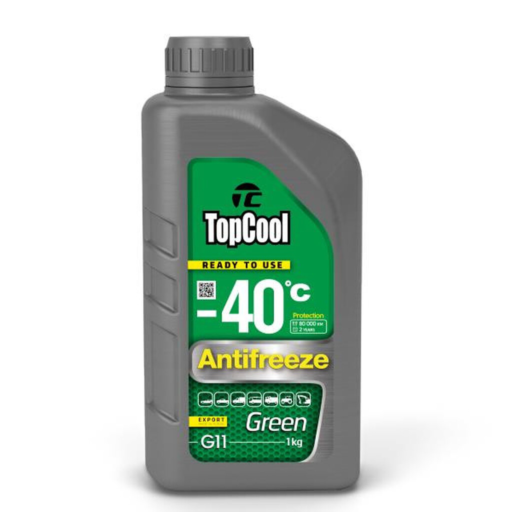 Охлаждающая жидкость TOPCOOL Antifreeze Green -40 C 1кг (зеленый) Z0007