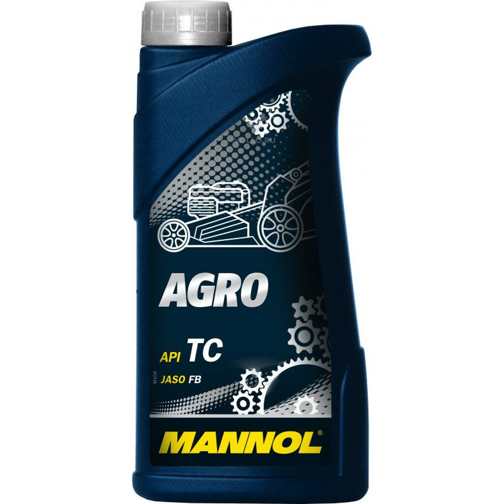 Масло моторное минеральное AGRO 1 л для 2Т двигателей садового оборудования MANNOL 1435