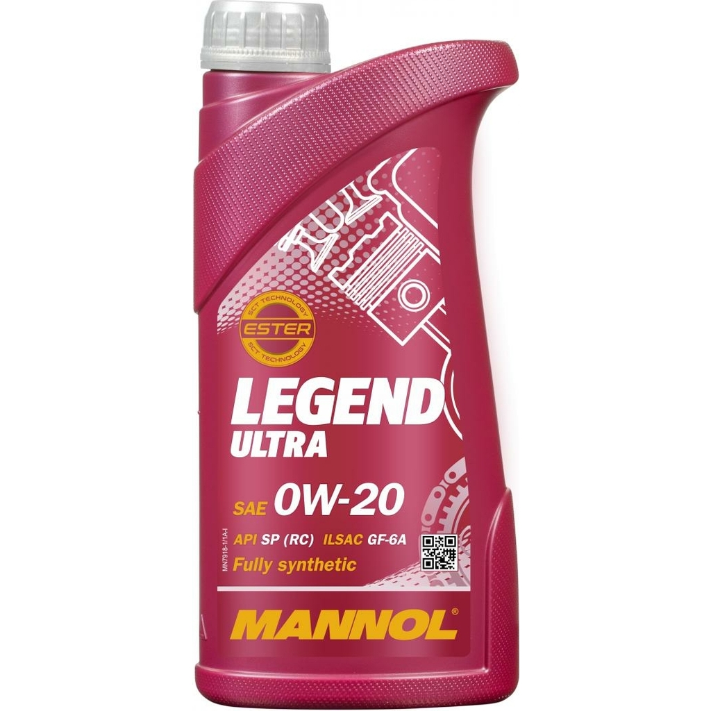 Синтетическое моторное масло MANNOL LEGEND ULTRA 0W20, 1 л 79181