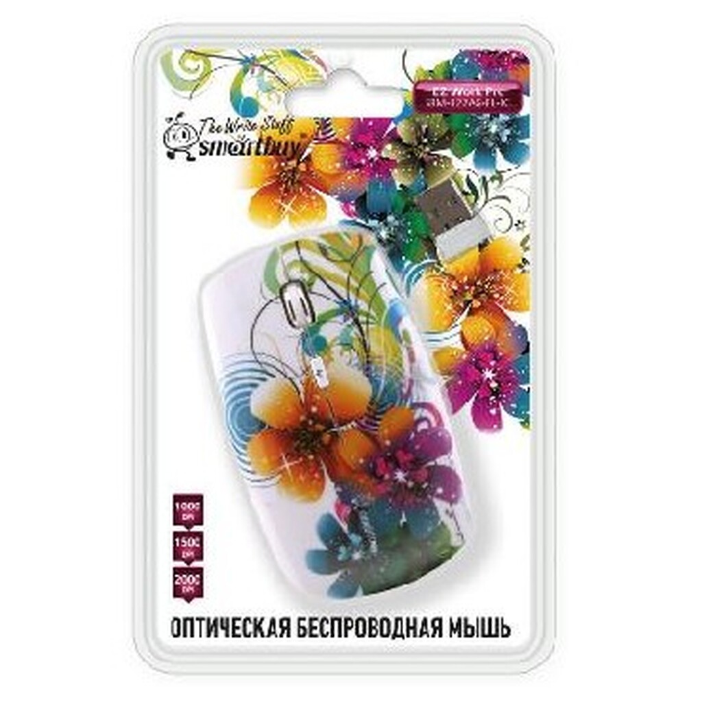 Мышь компьютерная SMARTBUY (SBM-327AG-FL-FC) FLOWERS