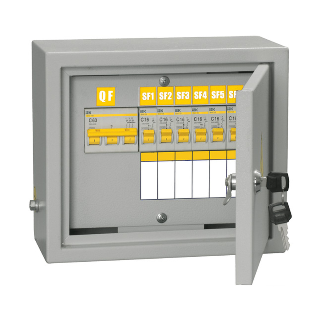 Щит IEK ОЩВ-6/ОЩВ-3-63-6-0, ВВ63А, 6x16А, IP31, ИЭК MSM10-3N-06-31