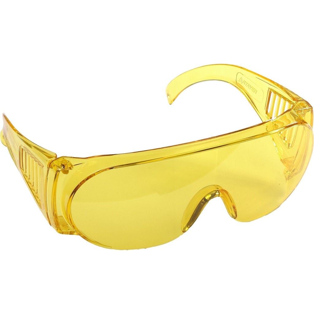 Защитные очки STAYER MASTER открытого типа, с боковой вентиляцией, желтые 11042_z01