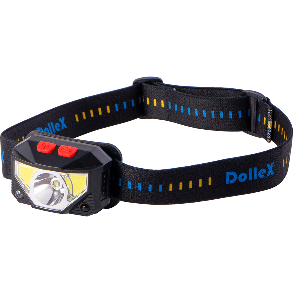 Светодиодный налобный фонарь Dollex на аккуммуляторе Li-Pol 3.7V 1000mA, COB (5W) + LED (3W) FIS-22