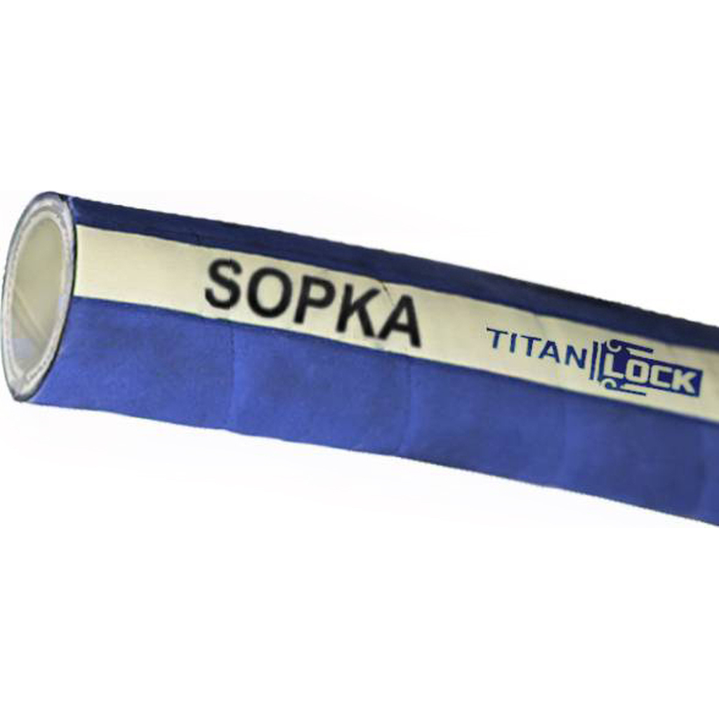 Пищевой рукав TITAN LOCK 1,5in, для пара и горячей воды «SOPKA», внутренний диаметр 38мм, 5м, 10bar,TL038SP