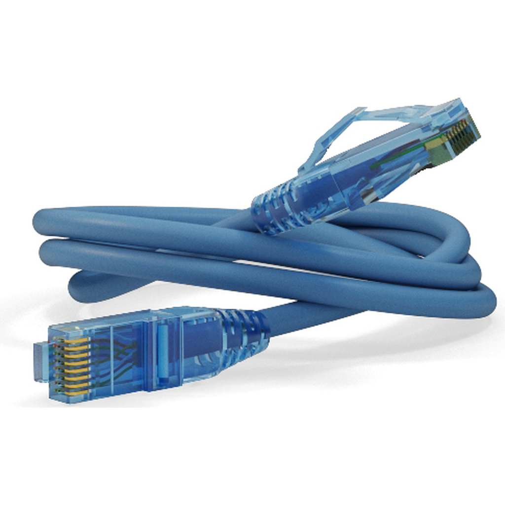 Патч-корд Hyperline PC-LPM-UTP-RJ45-RJ45-C6-1.5M-LSZH-BL U/UTP, Cat.6 (100% Fluke Component Tested), LSZH, 1.5 м, синий 230219