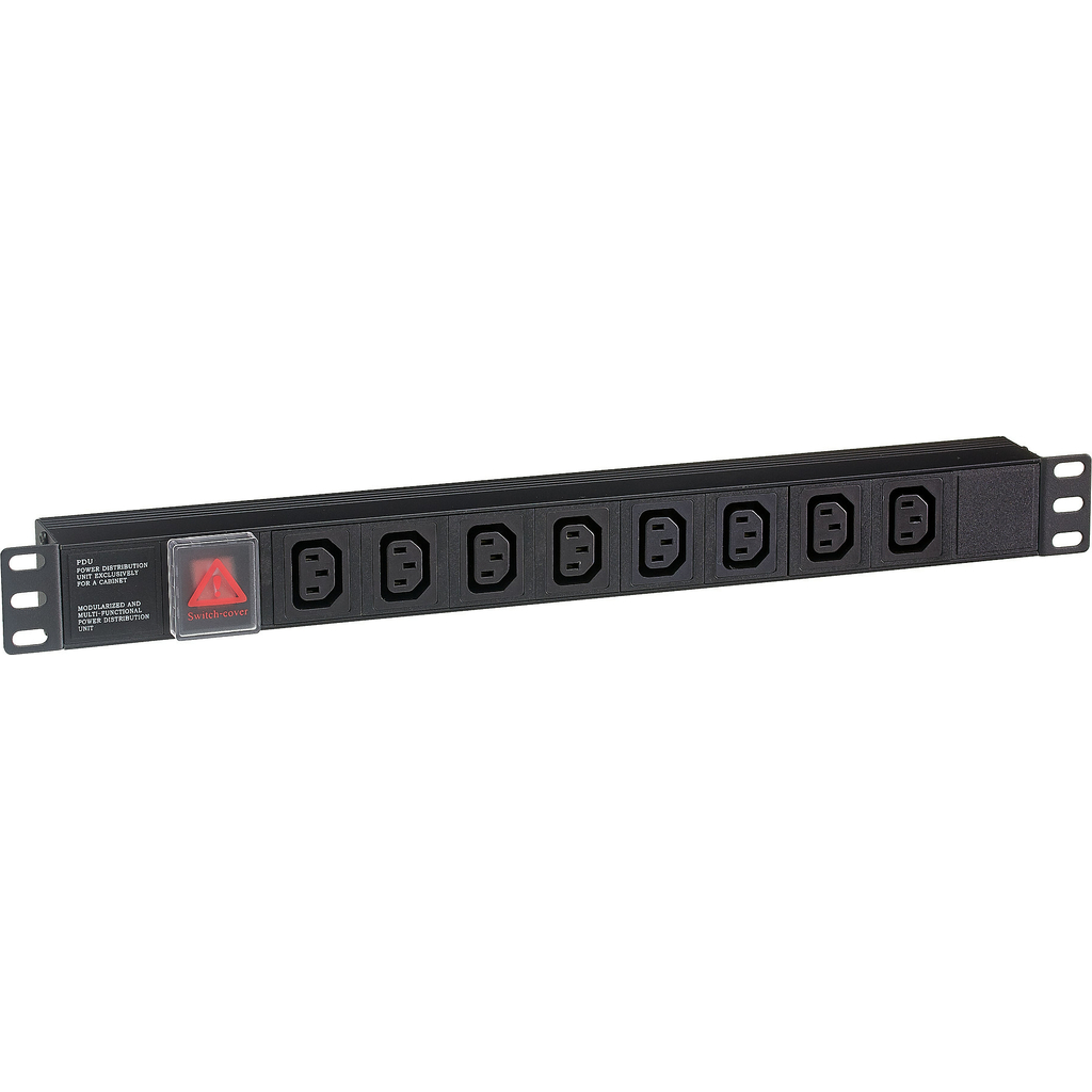 Блок розеток ExeGate ServerPro PDU-19H808 Al-8C13-C14-SW, 19,1U, Алюминий, 8 IEC 320 C13, С14 280854