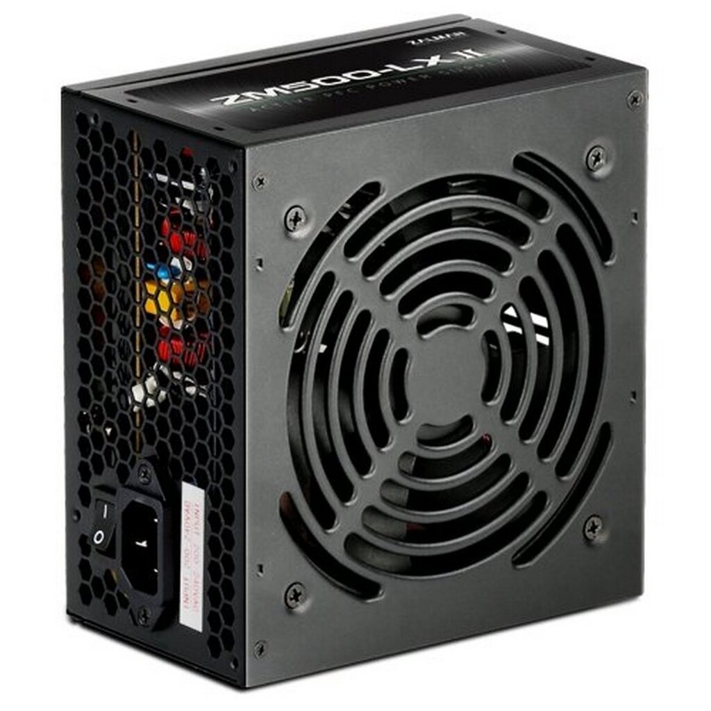 Блок питания 500W Zalman ZM500-LXII (ATX, 24+8 pin, 120mm fan, 7xSATA) (ZM500-LXII)