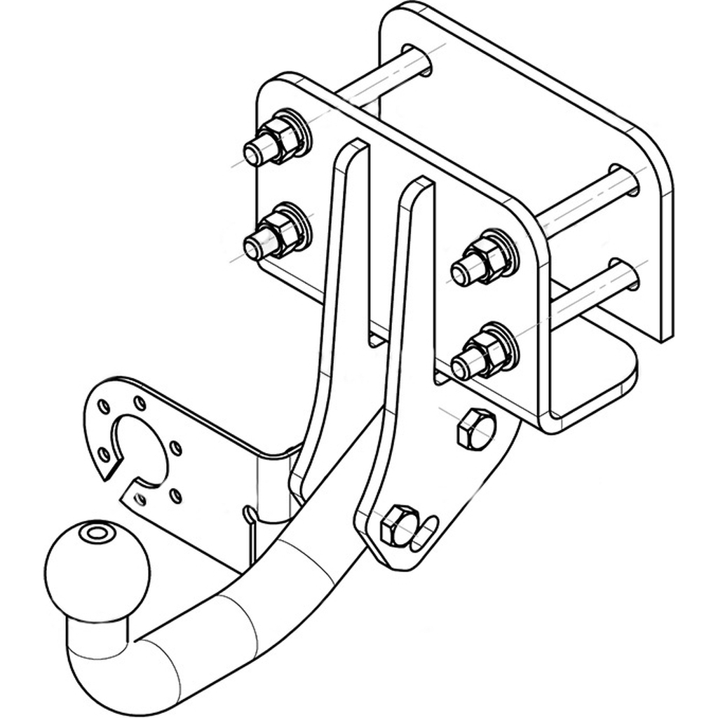 Фаркоп ТСУ Toyota HILUX 2005-2015 гг AvtoS TY 27