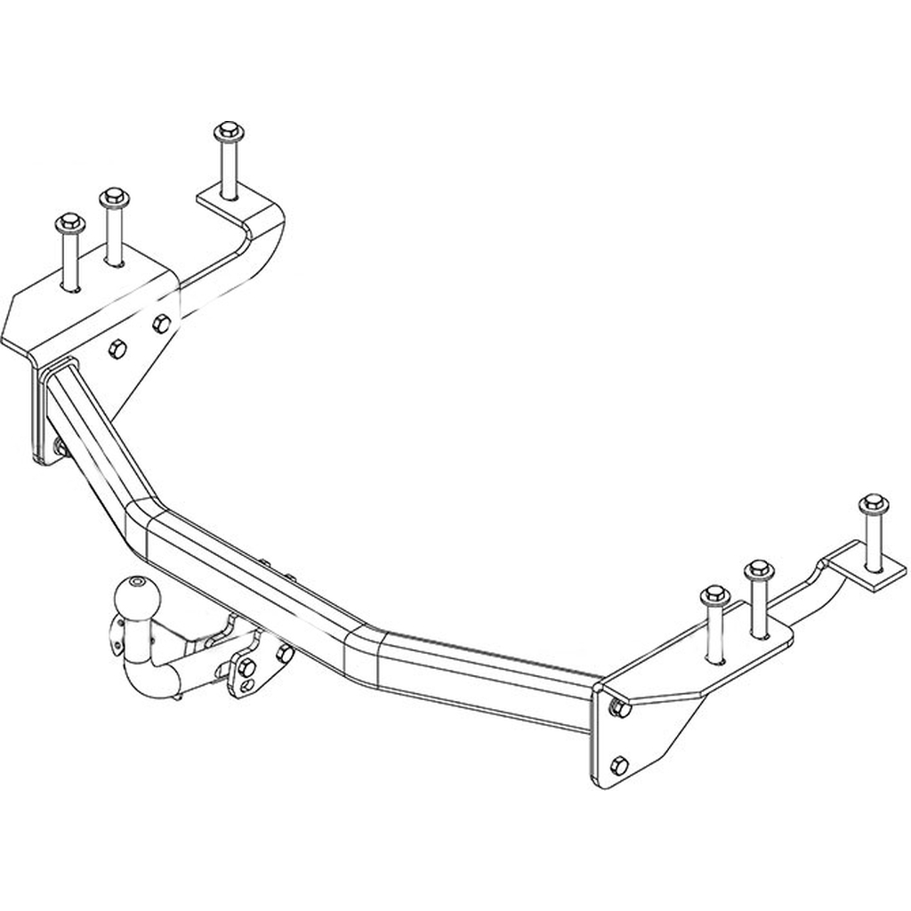 Фаркоп ТСУ Toyota ALPHARD 2008-2014 гг AvtoS TY 39