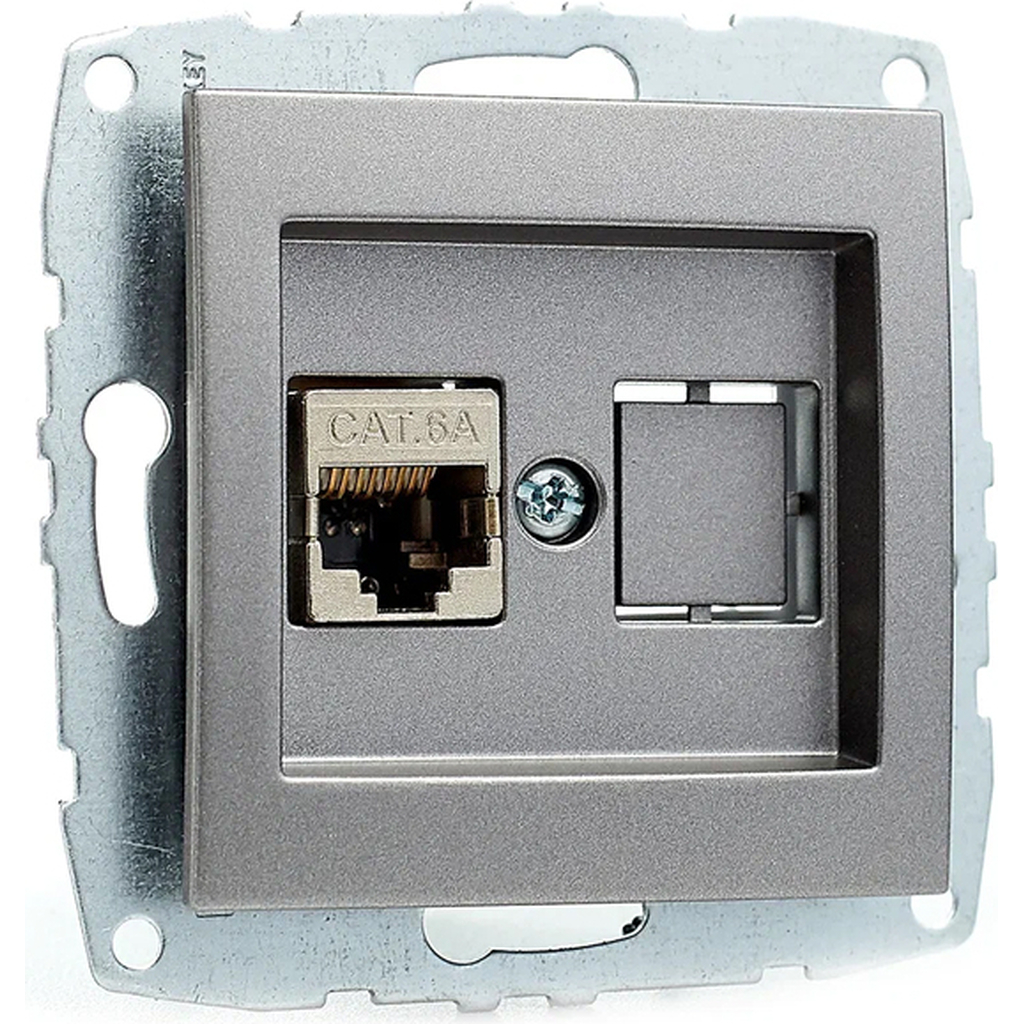 Механизм компьютерной розетки Mono Electric Rj45, Cat6, L/D, бронза 500-002405-125