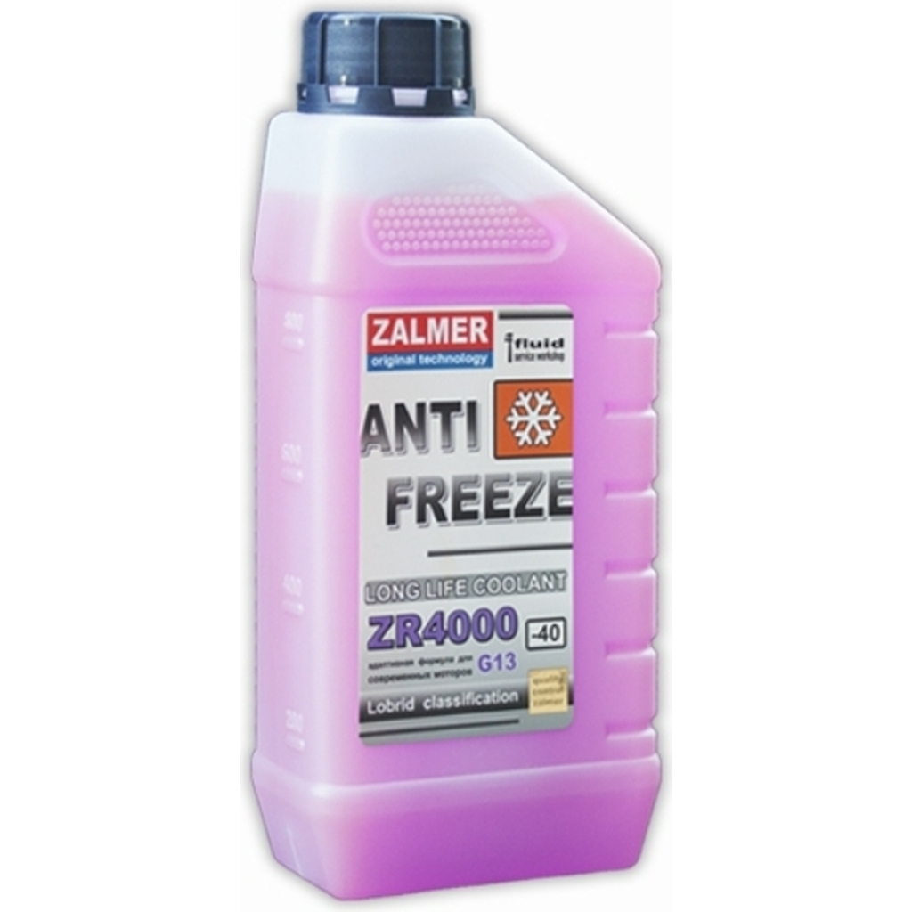 Антифриз ZALMER Antifreeze ZR4000 LLC G13 фиолетовый -40С 1кг ZR40V001