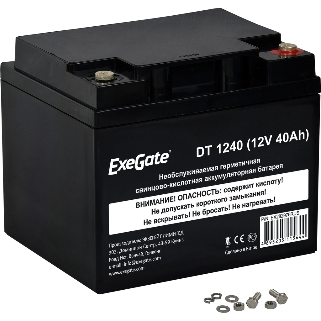 Аккумуляторная батарея DT 1240 (12V; 40Ah; под болт М6) ExeGate 282976