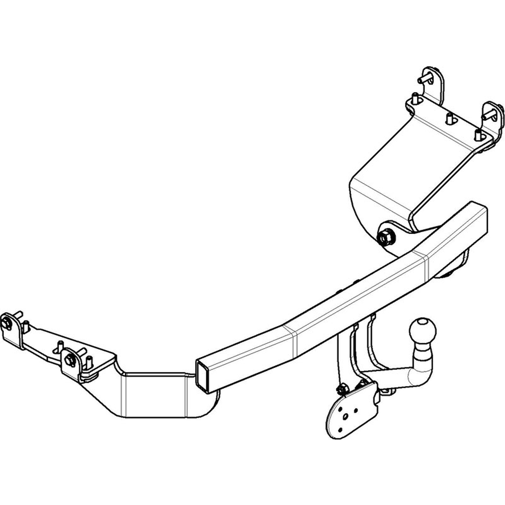 Фаркоп ТСУ Mitsubishi OUTLANDER 2007-2012 гг AvtoS MI 21