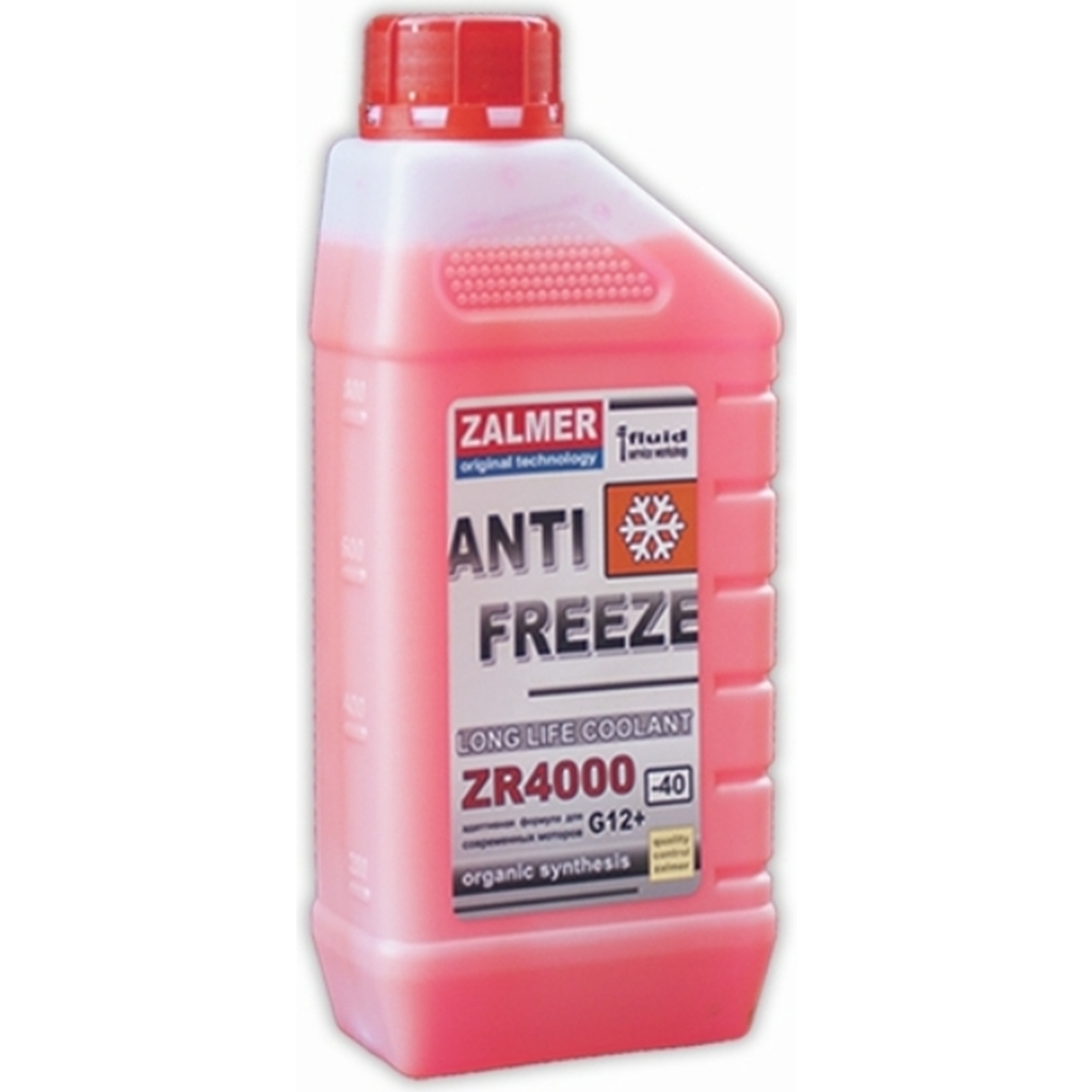 Антифриз ZALMER Antifreeze ZR4000 LLC G12+ красный -40С 1кг нетто ZR40R001