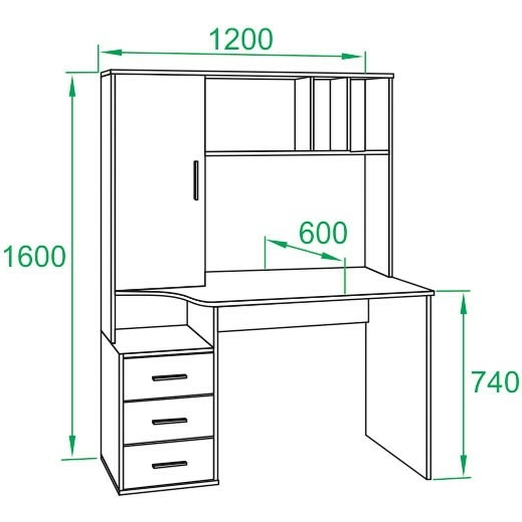 Письменный стол Сокол-мебель КСТ-16