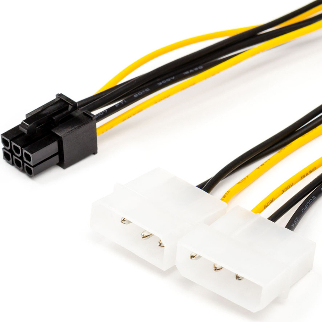 Кабель Pro Legend 6 pin to 2 molex Video power PL1414