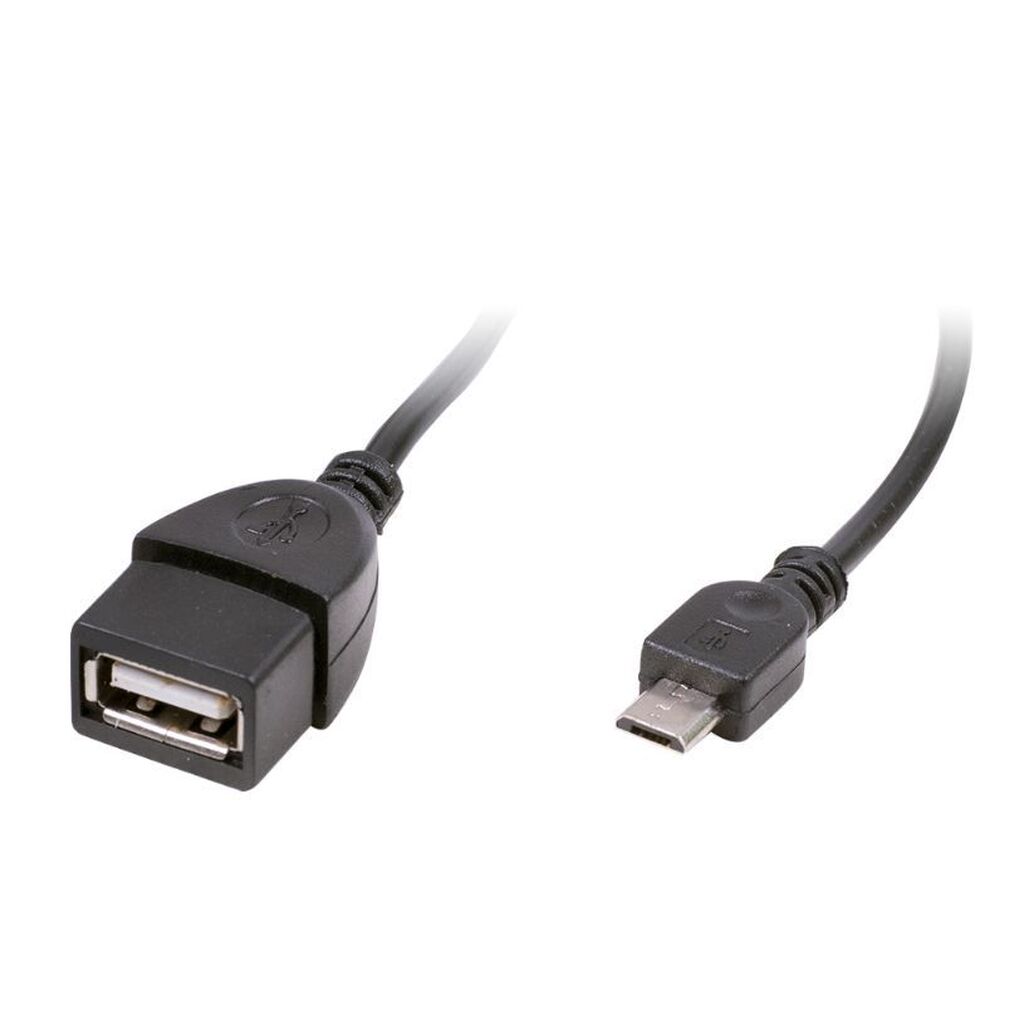 Дата кабель RITMIX RCC-010 OTG кабель, MicroUSB-USB-AF, 0,1m, медный