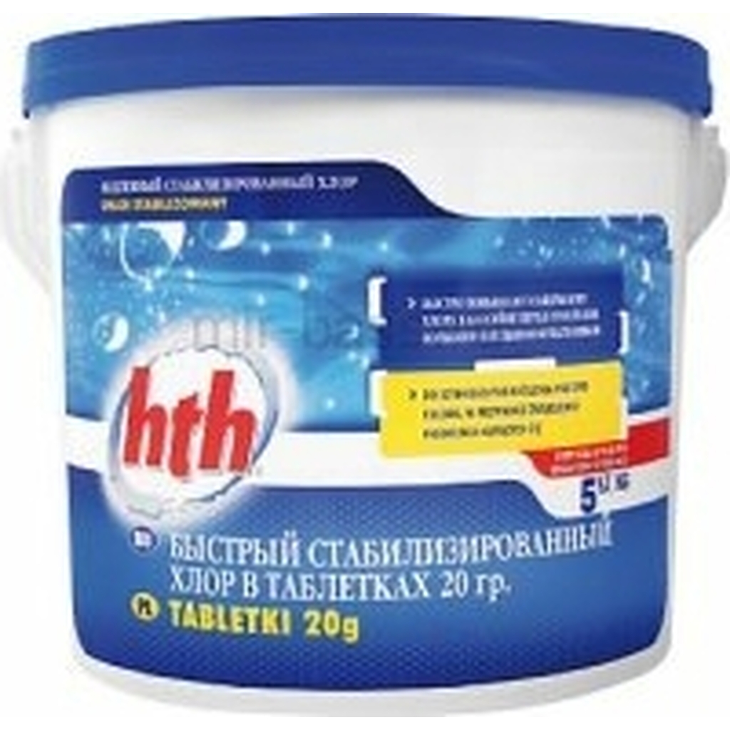 Быстрый стабилизированный хлор HTH MINITAB SHOCK, таблетки 20гр., 5кг C800673H2