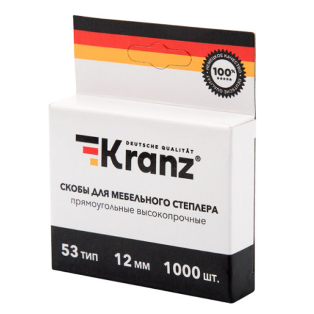 Скобы Kranz 12mm тип 53 1000шт KR-12-5504