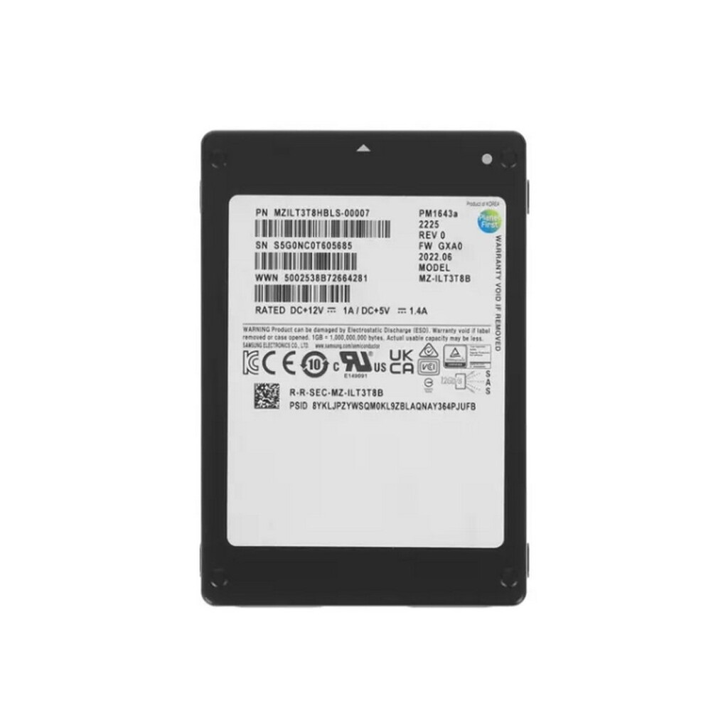 Накопитель Samsung SSD PM1643a 3840GB 2.5" SAS 12Gb/s (MZILT3T8HBLS-00007)