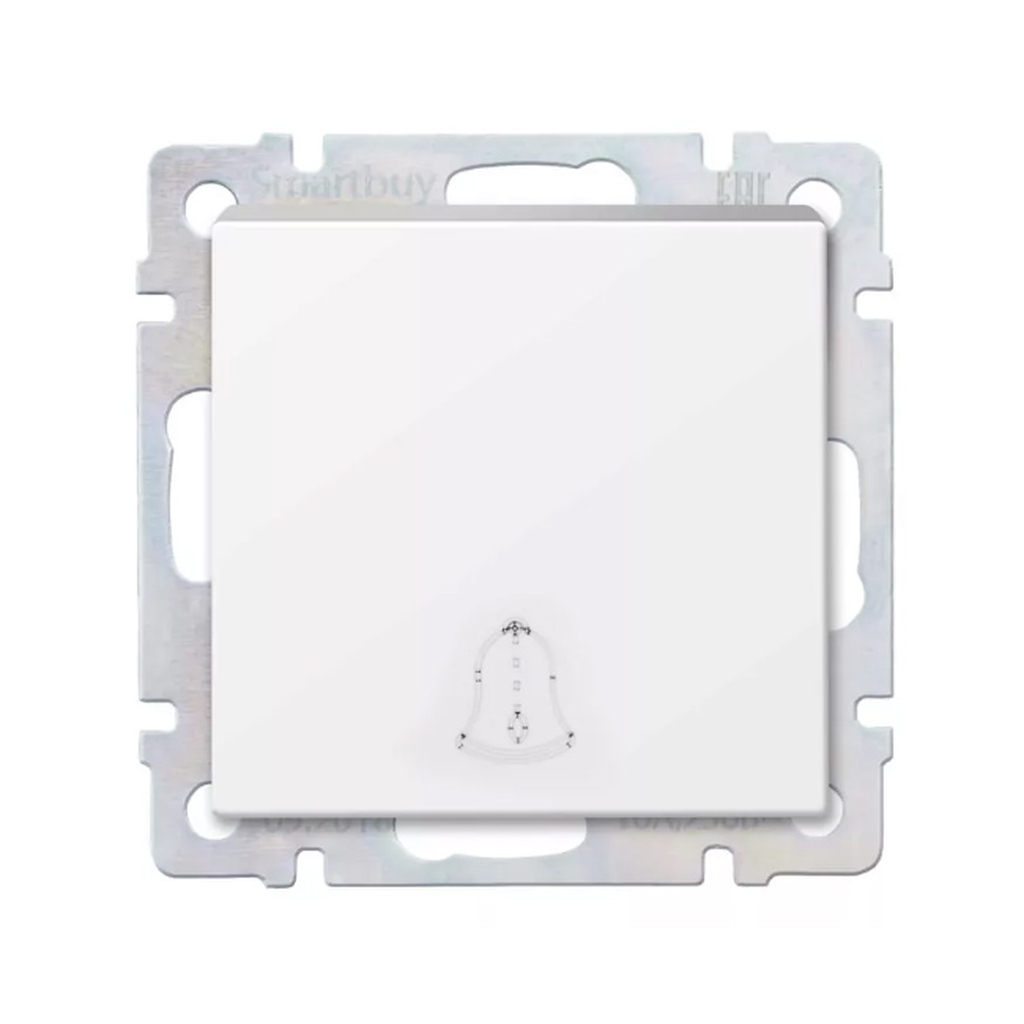 Кнопка звонка Smartbuy Нептун 10А, белая, SBE-05w-10-B1-0