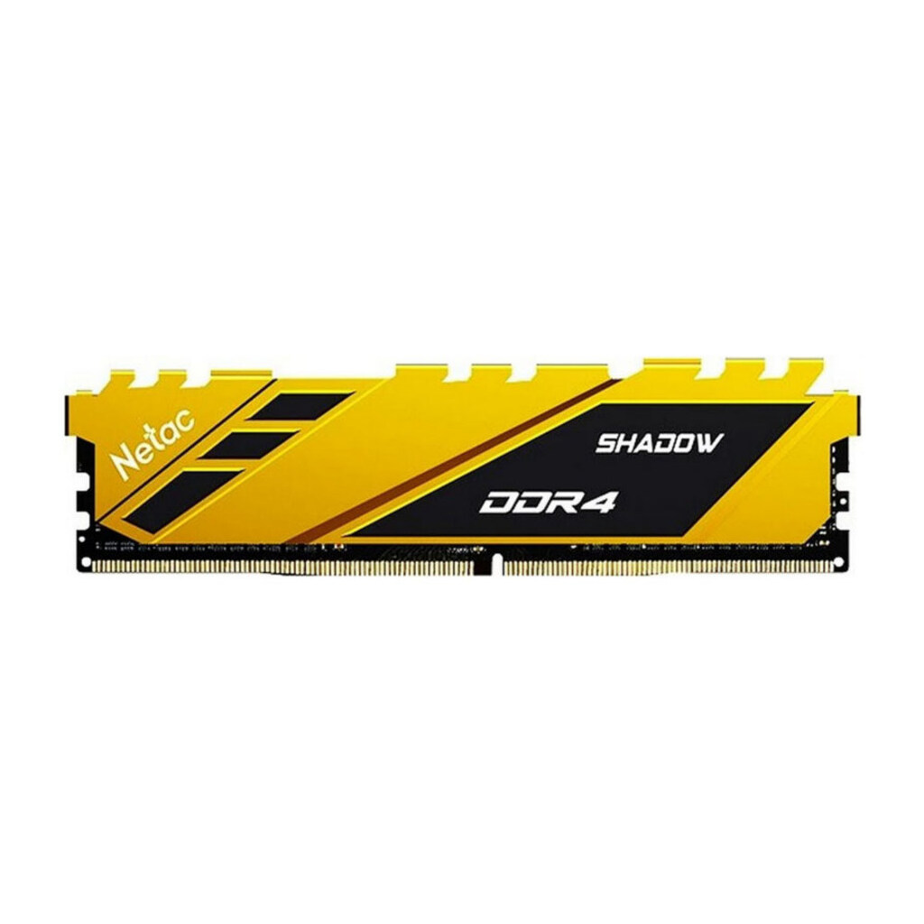 Память DIMM DDR4 8Gb PC28800 3600Mhz Netac Shadow Yellow с радиатором (NTSDD4P36SP-08Y C18)