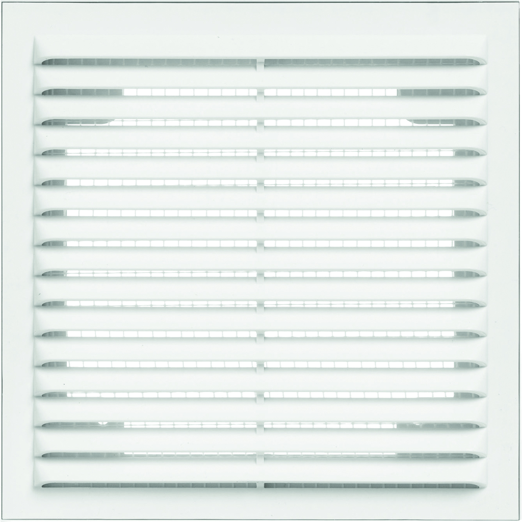 Решетка вентиляционная вытяжная без рамки (110x220 мм; белая) ВИЕНТО 1122В