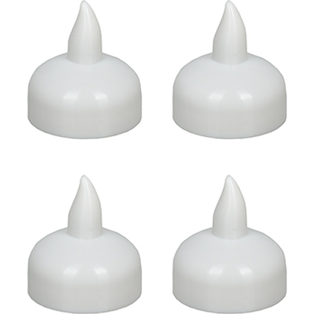 Светодиодные водные свечи QWERTY пластик, в блистере по 4 шт 75005