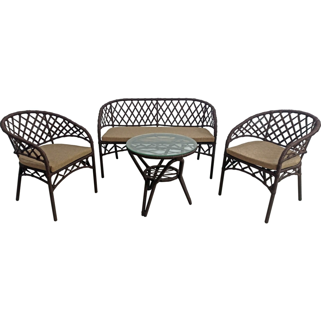 Набор мебели: 2 кресла, стол, диван Garden Story Фреско FR-MТ001,FR-MТ002,FR-MТ003