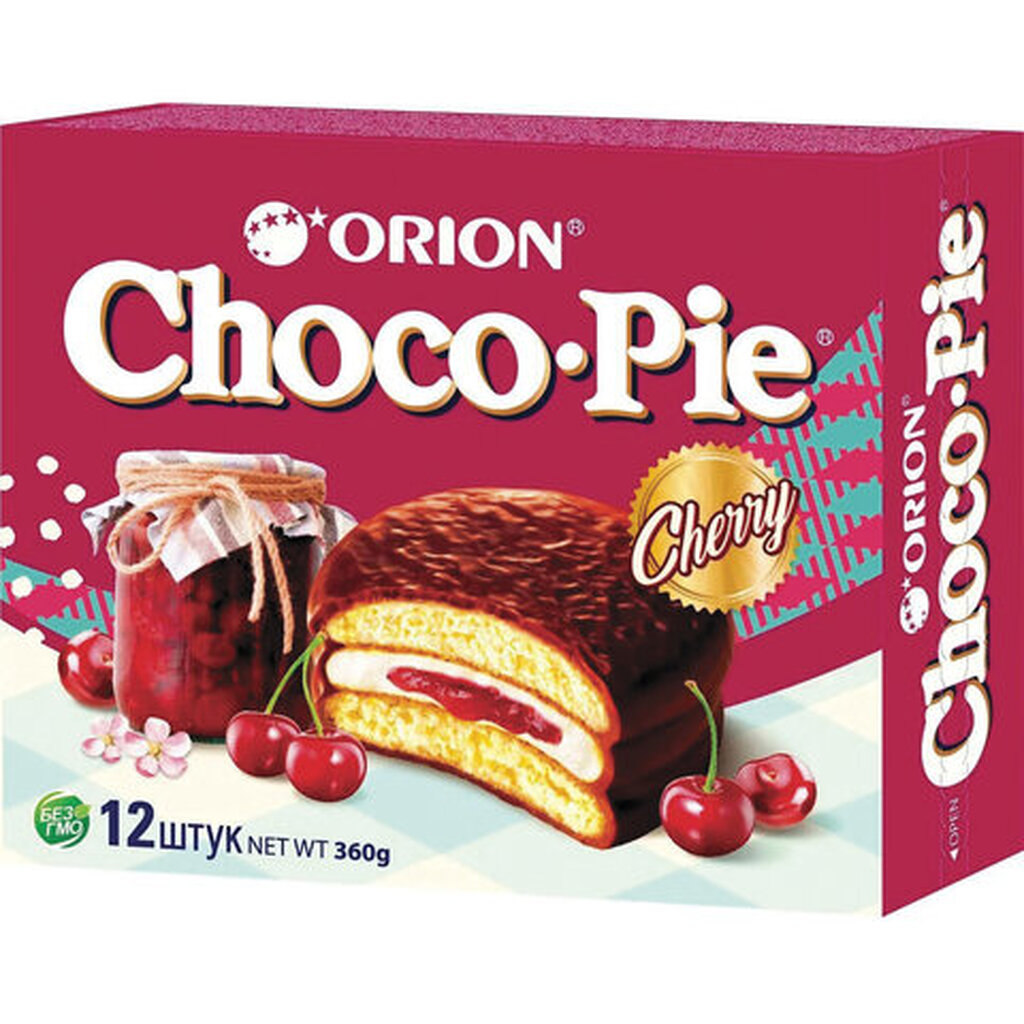 Печенье ORION "Choco Pie Cherry" вишневое 360 г (12 штук х 30 г), О0000013004 ORIONE