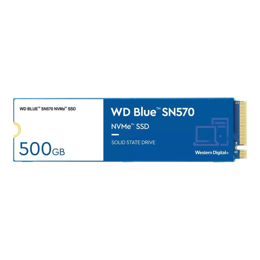 Накопитель SSD WD M.2 2280 PCI-E 500Gb blue SN570 (WDS500G3B0C) WESTERN DIGITAL