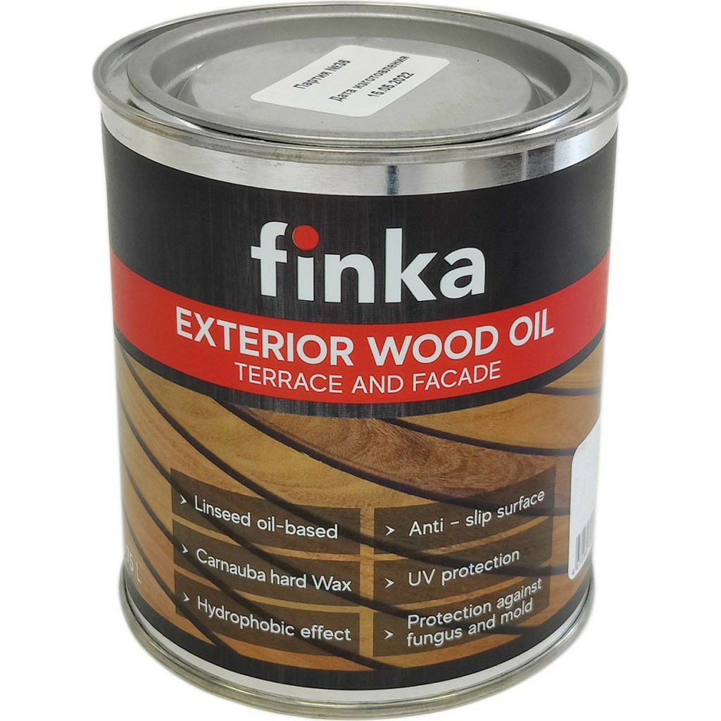 Масло для террас и фасадов Finka Exterior Wood Oil Natural, 0.75 л артикул FO-075N