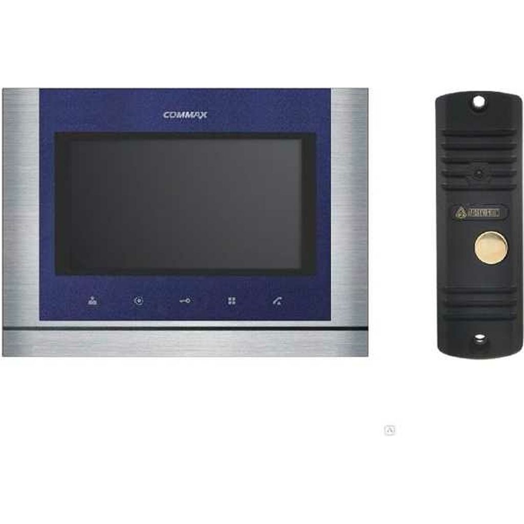 Комплект видеодомофона и вызывной панели COMMAX CDV-704MA(Blue)/AVC305B