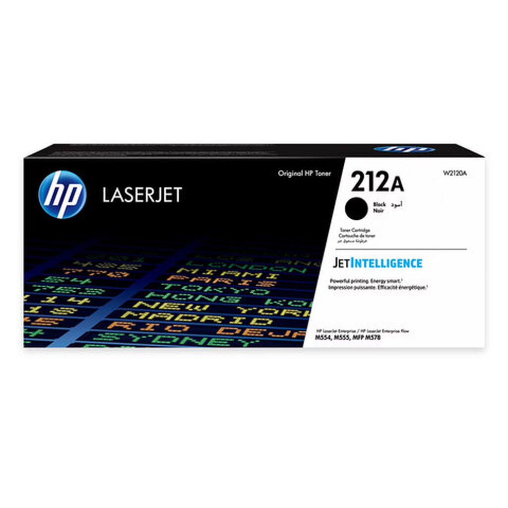 Картридж лазерный HP (W2120A) Color LaserJet M554/M555, №212A, черный, оригинальный, ресурс 5500 страниц