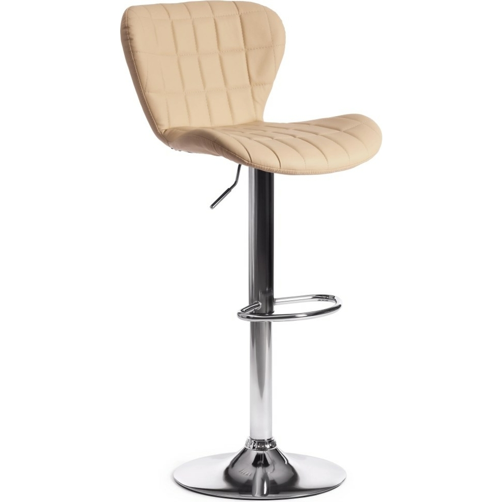 Барный стул Tetchair AVIONIC KY712A металл/экокожа, 45x53x86-107 см, бежевый/хром 15097