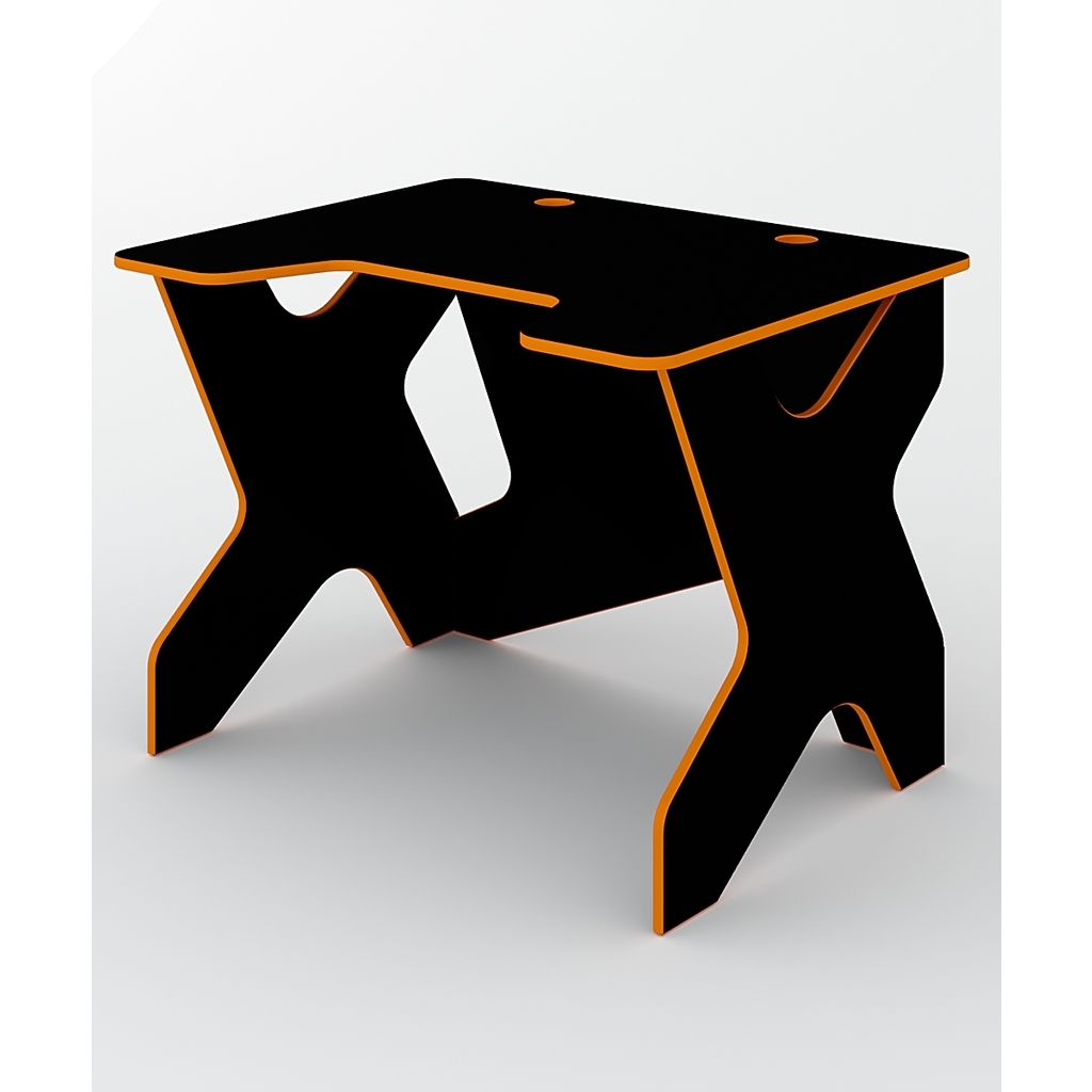 Стол для геймера ФЕЛИКС 100x80x75 черный шагрень, оранжевая кромка ПК-ПРА-СТГ100Х80/ФГ-В1-1114