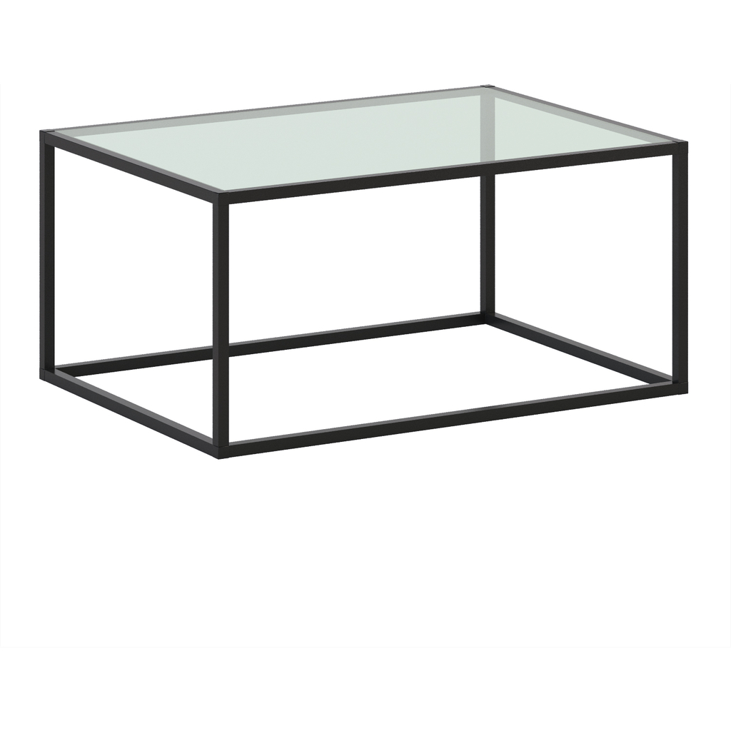Журнальный стол НАЙДИ со стеклом, черный муар, стекло бесцветное LSS-5503