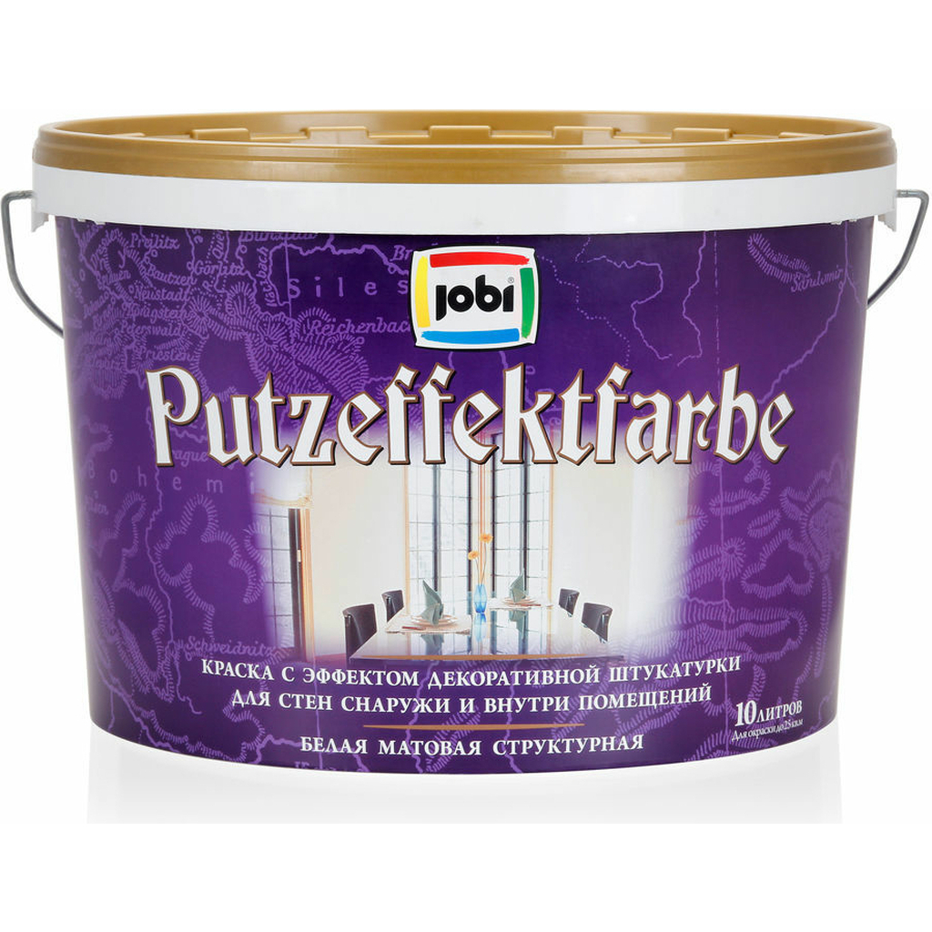 Краска с эффектом декоративной штукатурки JOBI PUTZ-EFFEKTFARBE 10 л 11823