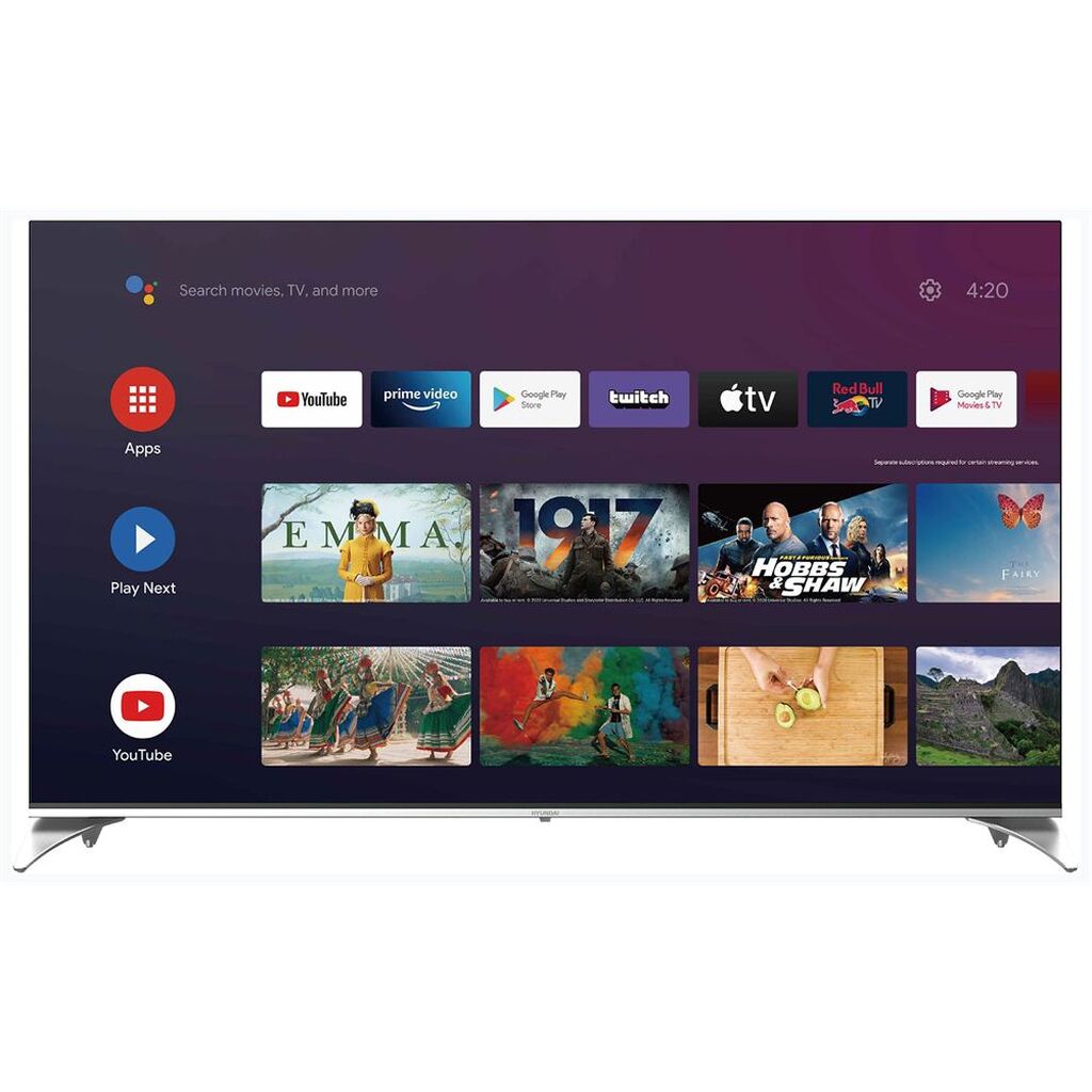 50" Телевизор Hyundai H-LED50QBU7500, QLED, 4K Ultra HD, черный, СМАРТ ТВ, Android