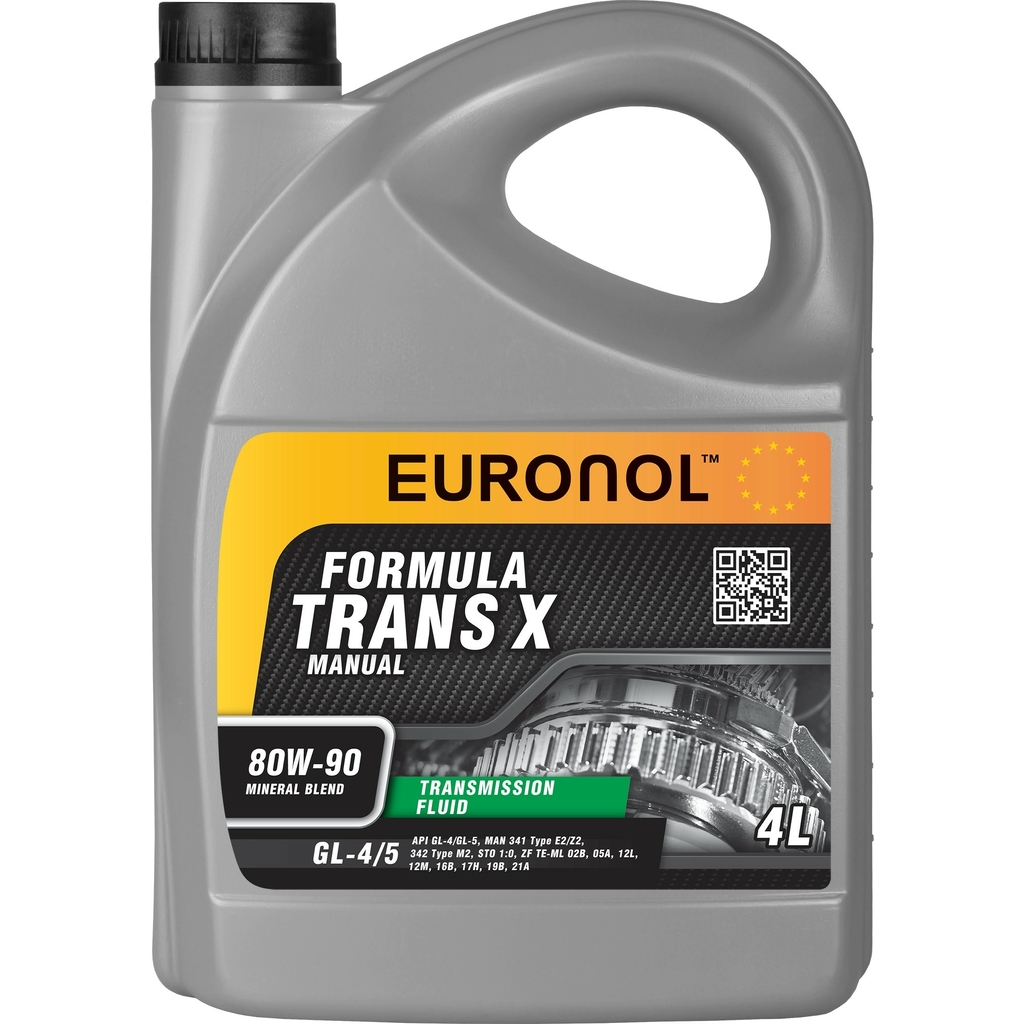 Трансмиссионное масло EURONOL TRANS X 80w-90, GL-4/5, 4 л 80211